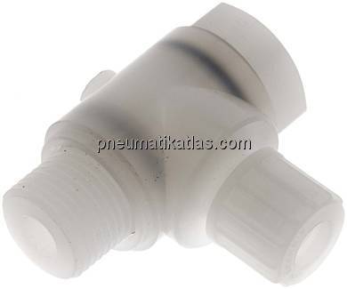 Winkel-Verschraubung G 1/2"-10x8mm, PVDF, Hohlschraube