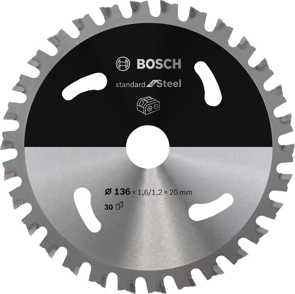 HM-Kreissägeblatt 136x1,6/1,2x20 30Z Bosch VE à 1 Stück Standard Steel Akkusägen