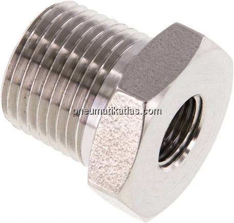Reduziernippel NPT 3/8"(AG)-NPT 1/8"(IG), 1.4571