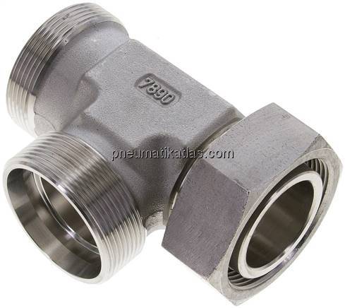 Einstellb. L-Schneidringverschraubung 42 L (M52x2), ohne Mutter & Schneidring, 1