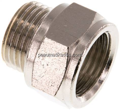 Gewindeverlängerung G 1/2"-22mm, Messing vernickelt