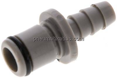 Kupplungsstecker (LC) mit Schlauchtülle, Polypropylen (grau)