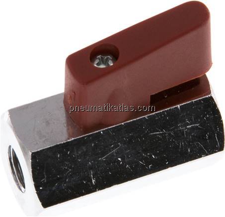 Messing-Minikugelhahn G 1/8" Innengewinde, PN 15