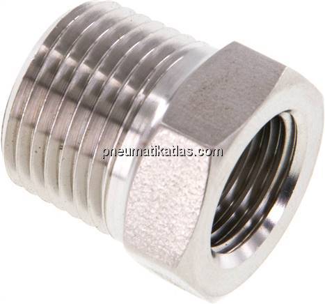 Reduziernippel NPT 3/8"(AG)-NPT 1/4"(IG), 1.4571