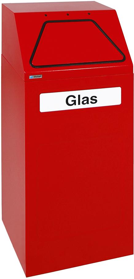 Wertstoffsammler 65 l rot stationär stumpf
