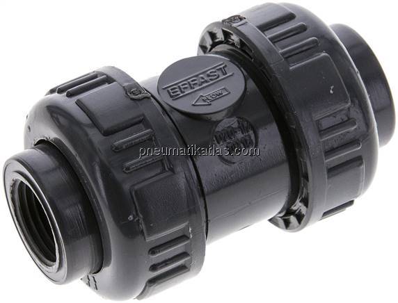 Rückschlagventil, PVC-U / FKM, Rp 1/2"