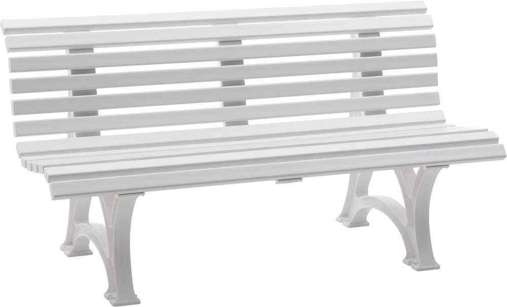 Gartenbank HELGOLAND 3-Sitzer Länge 1500 mm weiß Blome