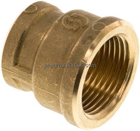 Rundmuffe G 3/4"-G 1/2", Messing