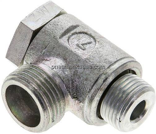 Winkel-Schwenkverschraubung G 3/8"-12 S (M20x1,5), ohne Mutter & Schneidring, St