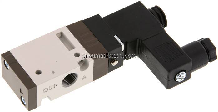 3/2-Wege Magnetventil, G 1/8", Federrückstellung (NO), 115 V AC