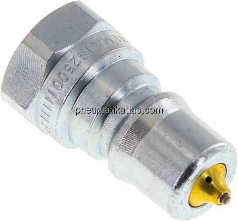 Hydraulikkupplung ISO 7241-1B, Stecker/Druckeleminator, G 1/4"(IG), Stahl