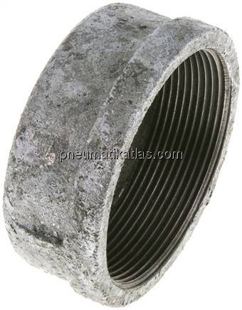 Verschlusskappe Rp 2-1/2", Temperguss verzinkt