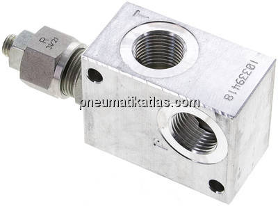 Druckbegrenzungsventil 3x G 1/2", 5 - 50 bar, max. 30 l/min