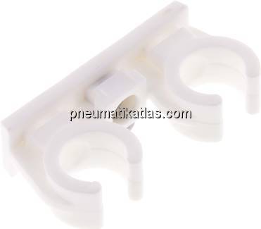 Rohrbefestigungsclip (2-fach) für 16 - 18mm Rohr