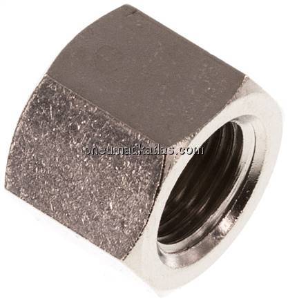 Verschlusskappe G 1/8", Messing vernickelt