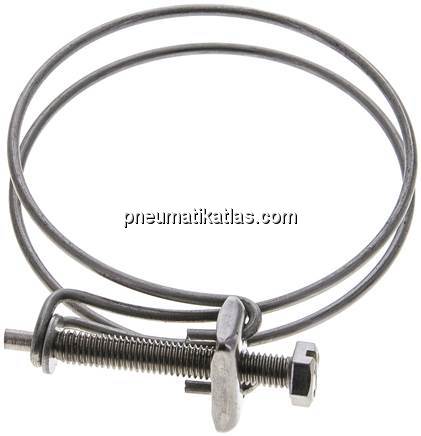 Drahtschlauchschelle 70 - 75mm, 1.4301