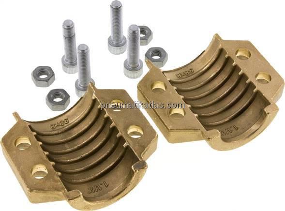 Klemmschalen 53 - 56mm, Messing, EN 14423 (DIN2826)
