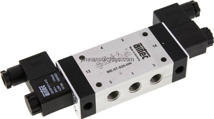 5/2-Wege Magnetimpulsventil mit Fremdluftanschluss, G 1/4"