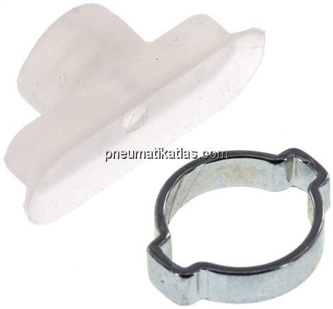 Ovalsauger, 30 x 10mm, Hub 2mm, Silikon (60A), transparent