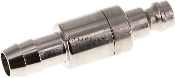 Kupplungsstecker (NW5) 9 (3/8")mm Schlauch, Messing vernickelt