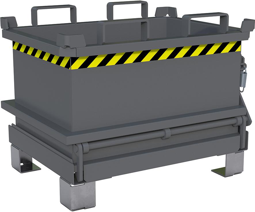 Mini-Klappbodenbehälter MSB 150, lackiert, Mausgrau