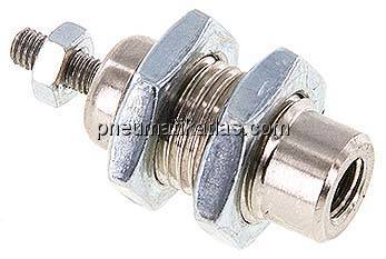 Einschraub-Pneumatikzylinder Kolben 6mm, 5mm Hub