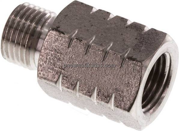 Reduziernippel G 1/8"(AG)-NPT 1/8"(IG), 1.4571