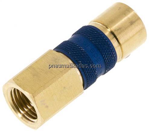 Kupplungsdose (NW5) G 1/4"(IG), blau, Sechseck SW10