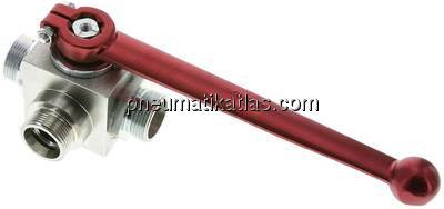 Hochdruck-3-Wege Kugelhahn, L-Bohrung, 18 L (M26x1,5), 0 - 315bar