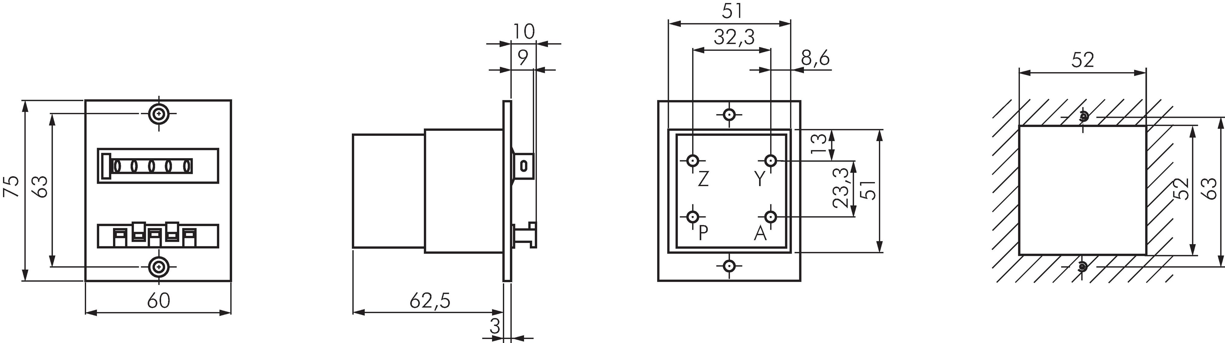 Zeichnung: Pneumatischer Vorwahlzähler