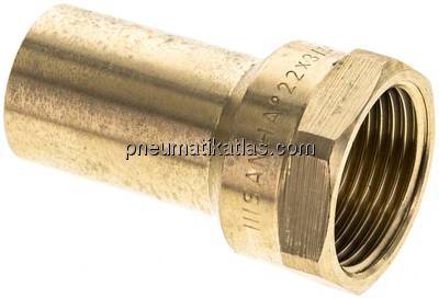 Pressfitting, Übergangsmuffennippel 22mm außen/Rp 3/4" IG