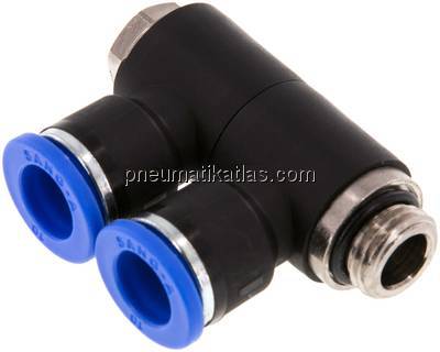 Steck-Mehrfachverteiler, 2-fach G 1/4"-10mm, IQS-Standard