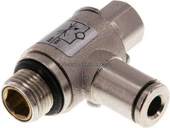 Winkel-Drosselrückschlagventil G 1/8"-4mm,zuluftregelnd