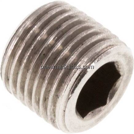 Verschlussstopfen Innenskt. G 1/8", 1.4571