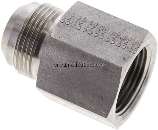 Reduziernippel UN 1-5/16"-12(JIC-AG)-NPT 1"(IG), 1.4436
