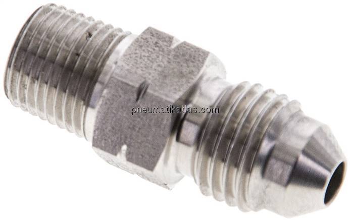 Doppelnippel NPT 1/8"-UNF 7/16"-20(JIC), 1.4571