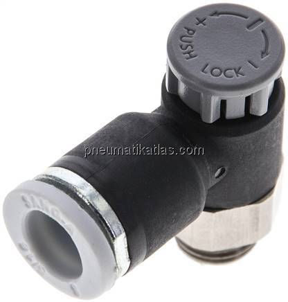 Kompakt-Drosselventil G 1/8"-8mm,zu- und abluftregelnd