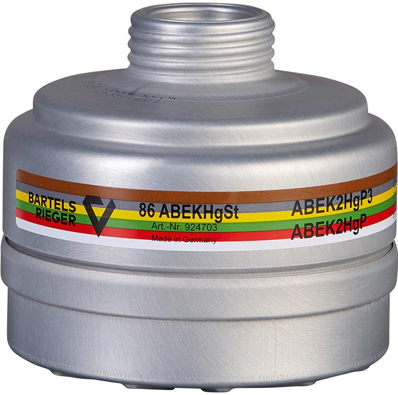 Kombifilter 86 ABEKHg nach EN14387:2004 ABEK2Hg P3RD