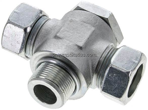 T-Schwenkverschraubung M 33x2-28 L (M36x2), Stahl verzinkt