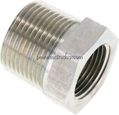 Reduziernippel NPT 1"(AG)-NPT 3/4"(IG), Stahl verzinkt