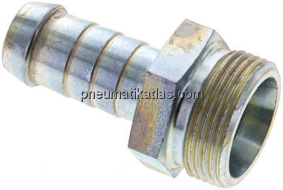 Schlauchnippel 18 L (M26x1,5), 14 - 15mm, Stahl verzinkt