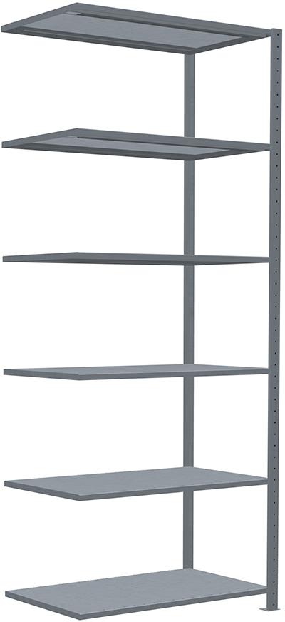 Steckregal B1000xT600xH2500 mm Anbaufeld 6 Böden vzk Fachlast 330kg