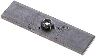 Anschweißplatte, Stahl blank, Baugröße 5, doppelt