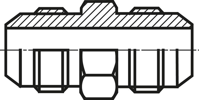 Zeichnung: Gerade Verschraubungen mit JIC-Gewinde 