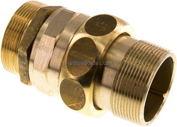 Doppelnippel trennbar R 2" flach dichtend,Messing