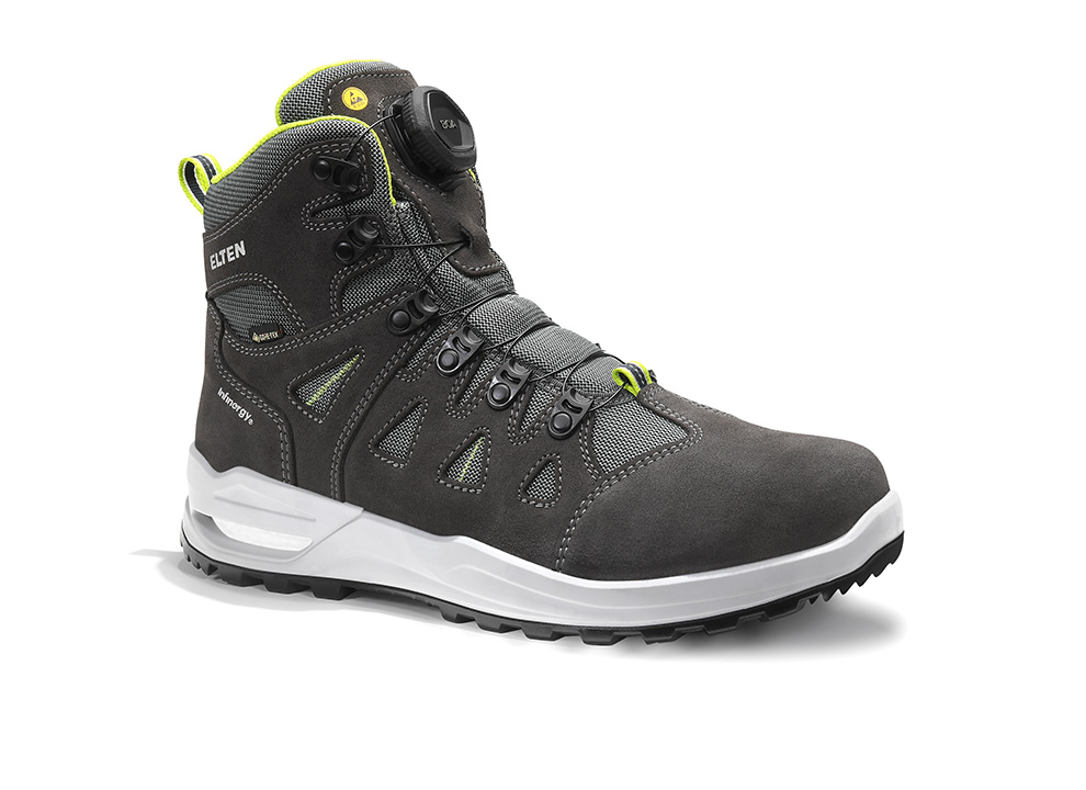 Berufsstiefel RILEY XXF BOA® GTX grey-lime Mid ESD O2 WR CI