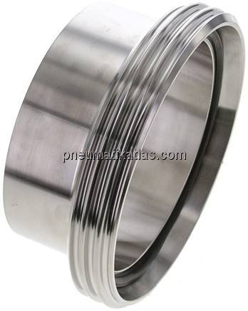 Gewindestutzen (Milchgewinde) Rd 130 x 1/4"-104,0mm, 1.4404