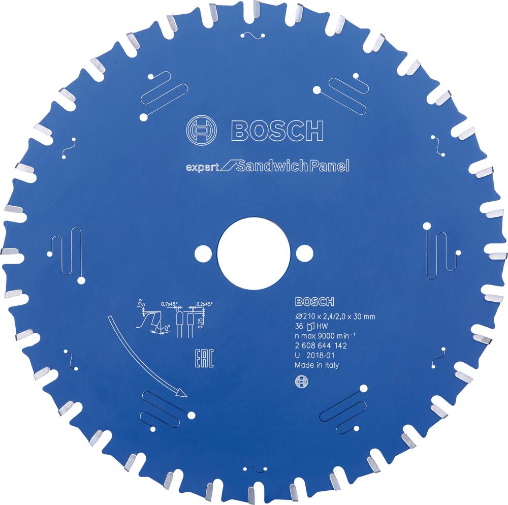 HM-Kreissägeblatt 210x2,4/2x30 36Z Bosch VE à 1 Stück Expert for Sandwich Panel