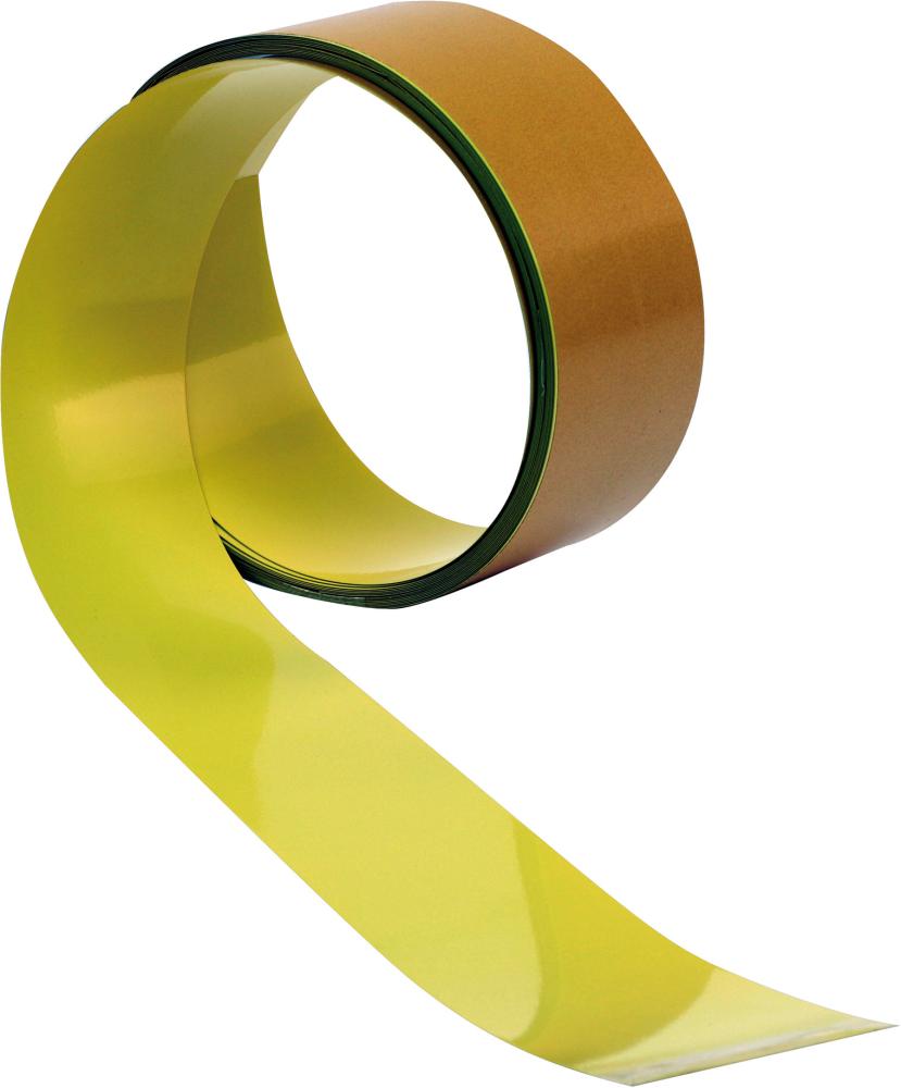 Bodenmarkierungsband B100mmxL6,0mxS0,70mm Metall gelb