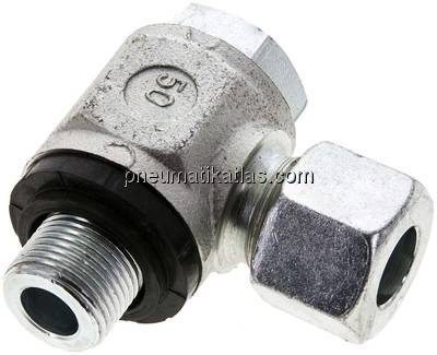 Winkel-Schwenkverschraubung M 20x1,5-14 S (M22x1,5), Stahl verzinkt